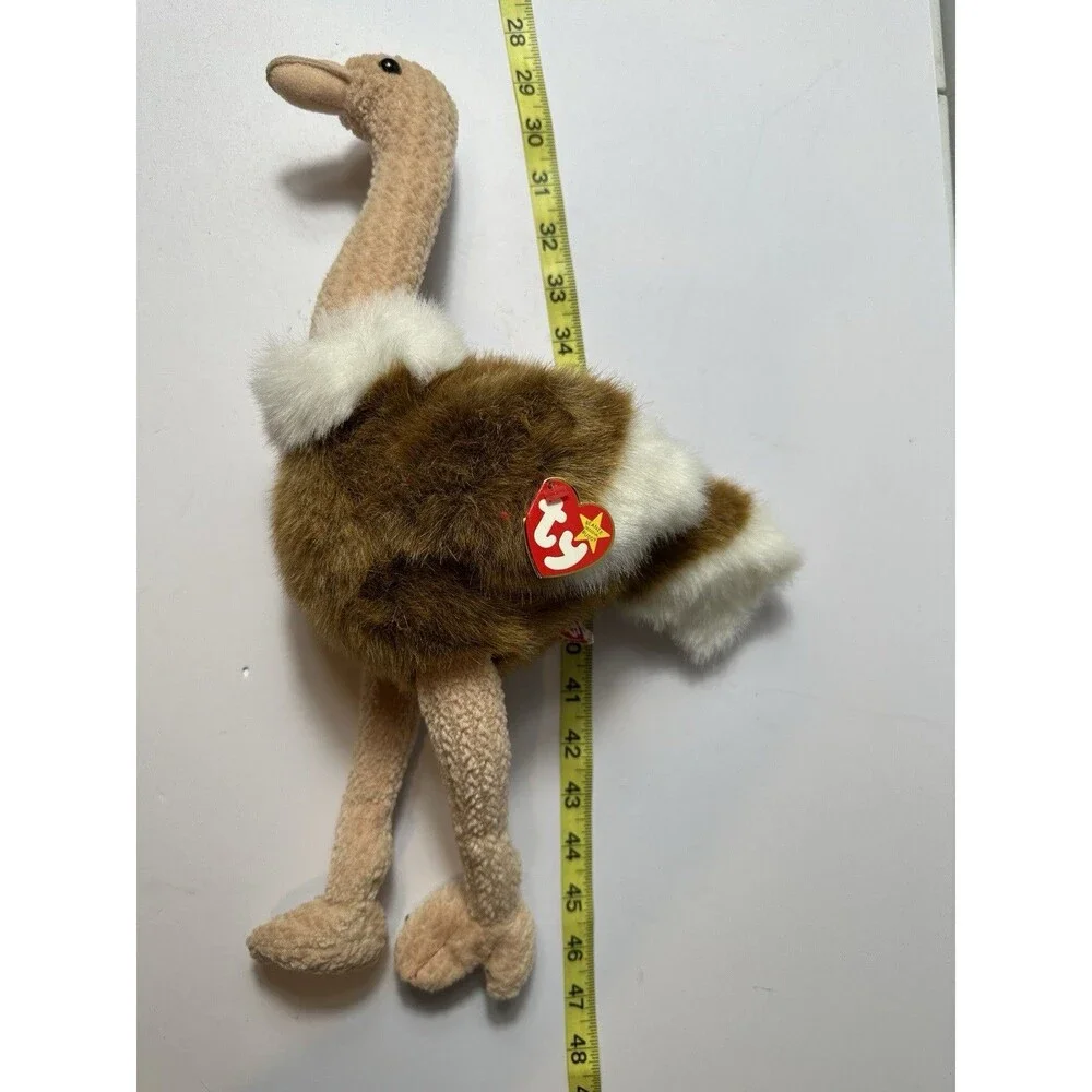 Ty Beanie Baby Stretch, the Ostrich PRISTINE CLEAN w/Mint Tags!